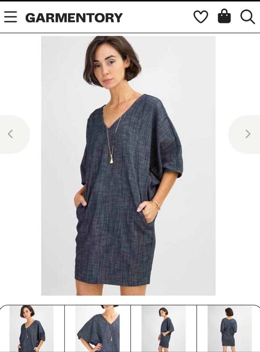 Amy Kuschel Blue Chambray Wedge Dress